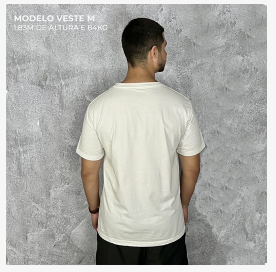 Camiseta Basic Lisa Off-White - Imagem 4