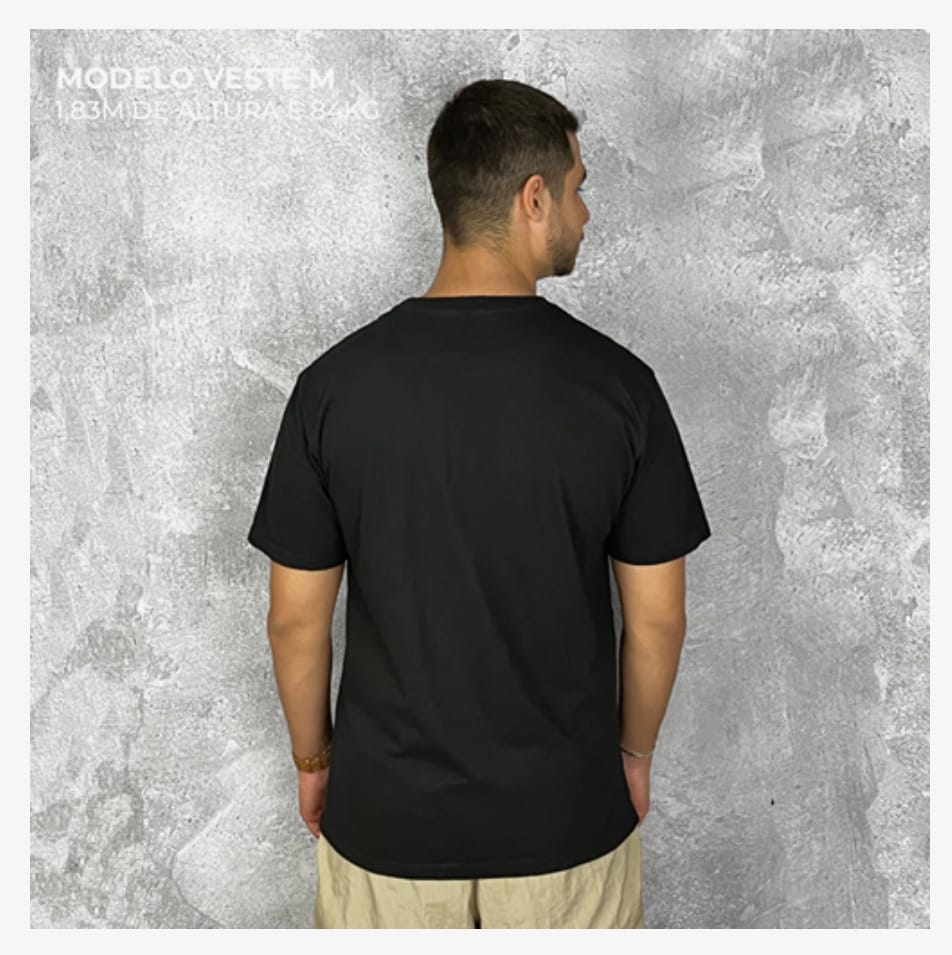 Camiseta Basic Lisa Preta - Imagem 5